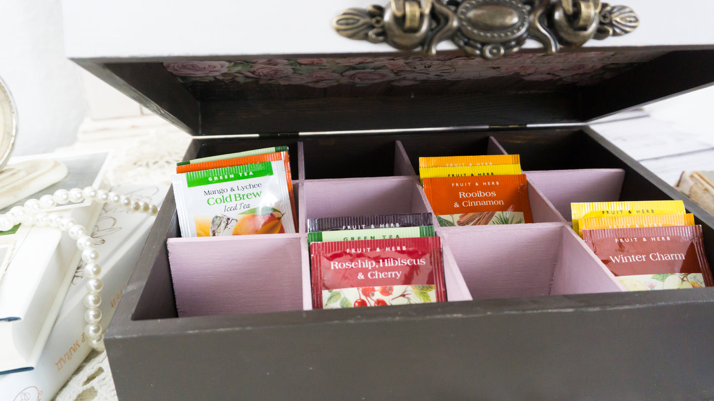 Tea box with 12 compartments 'Jolene'