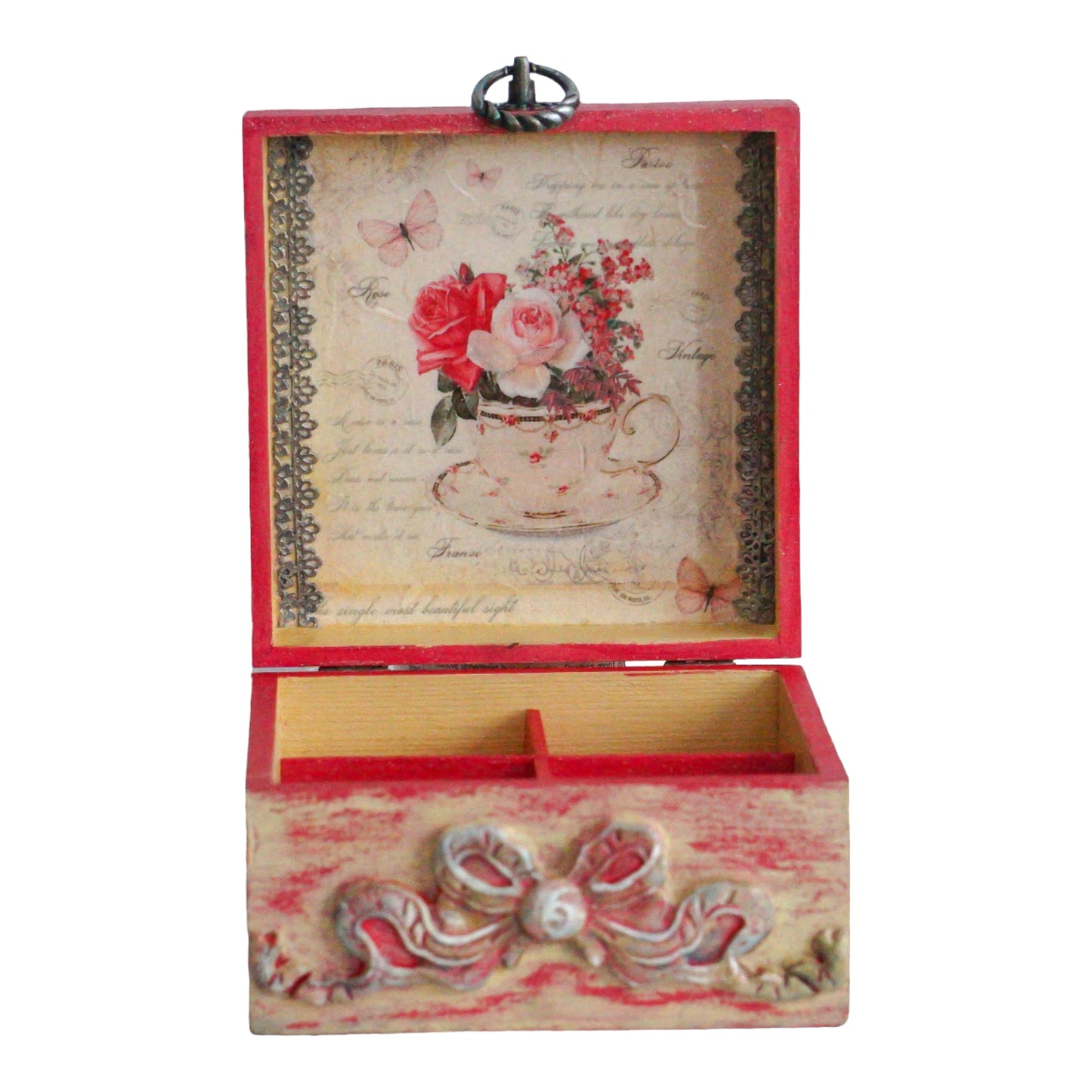 Tea box with 4 compartments 'Scarlet'